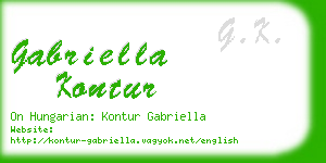 gabriella kontur business card